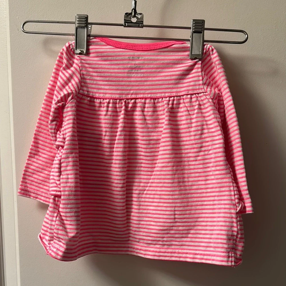 Carter's Pink Striped Ruffle Dress - Picture 3 of 3